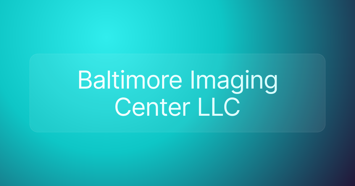 Baltimore Imaging Center LLC