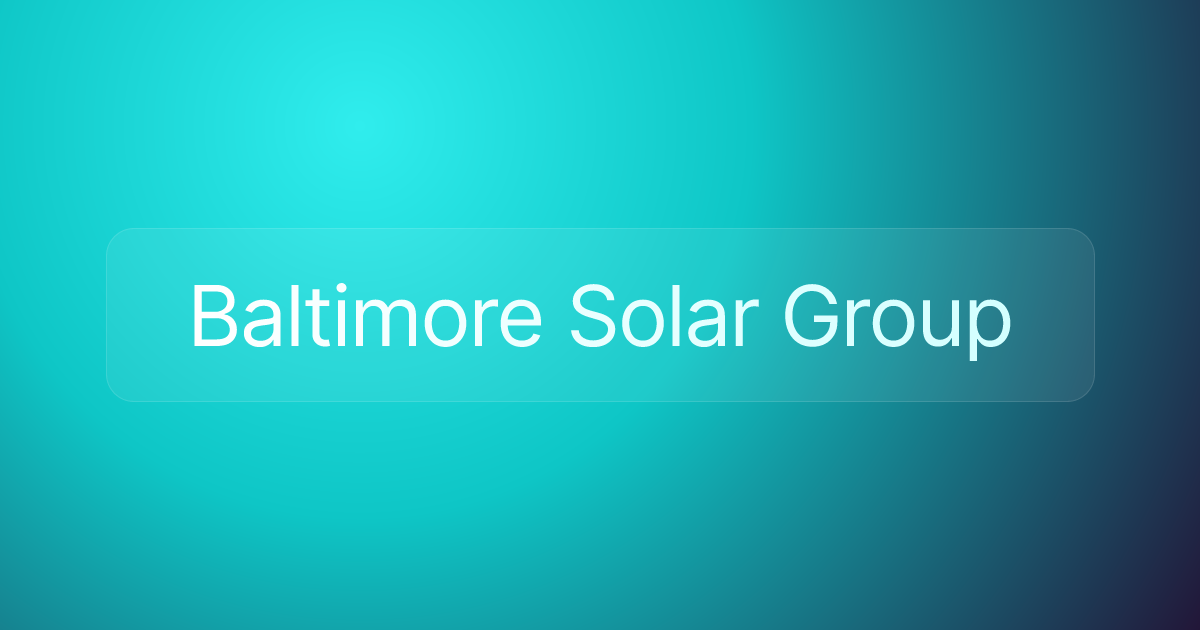Baltimore Solar Group