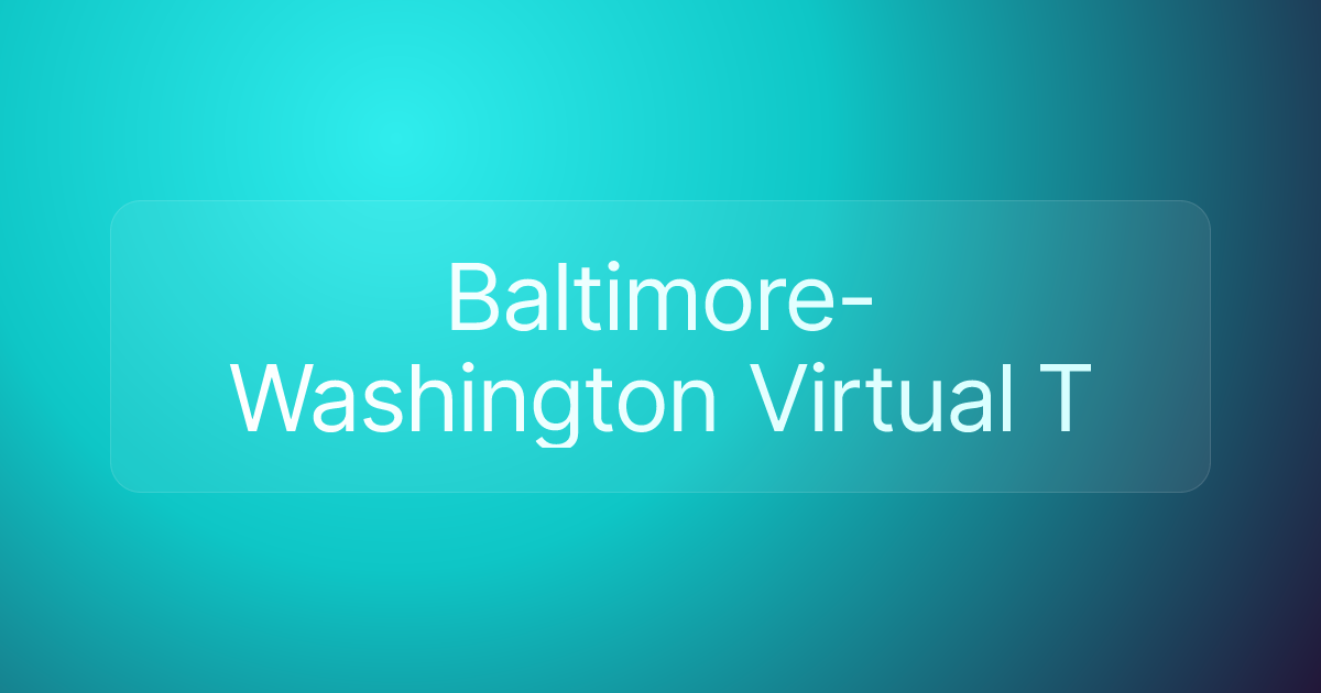 Baltimore-Washington Virtual T