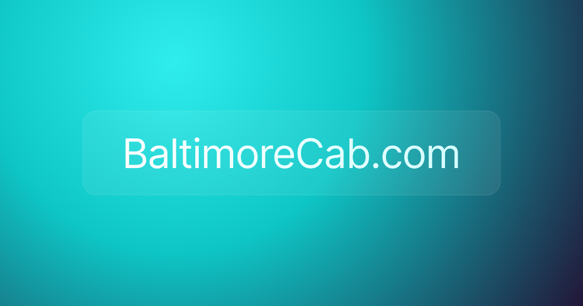 BaltimoreCab.com