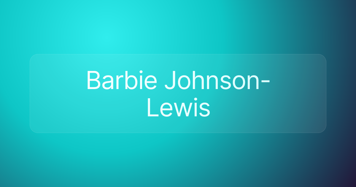 Barbie Johnson-Lewis