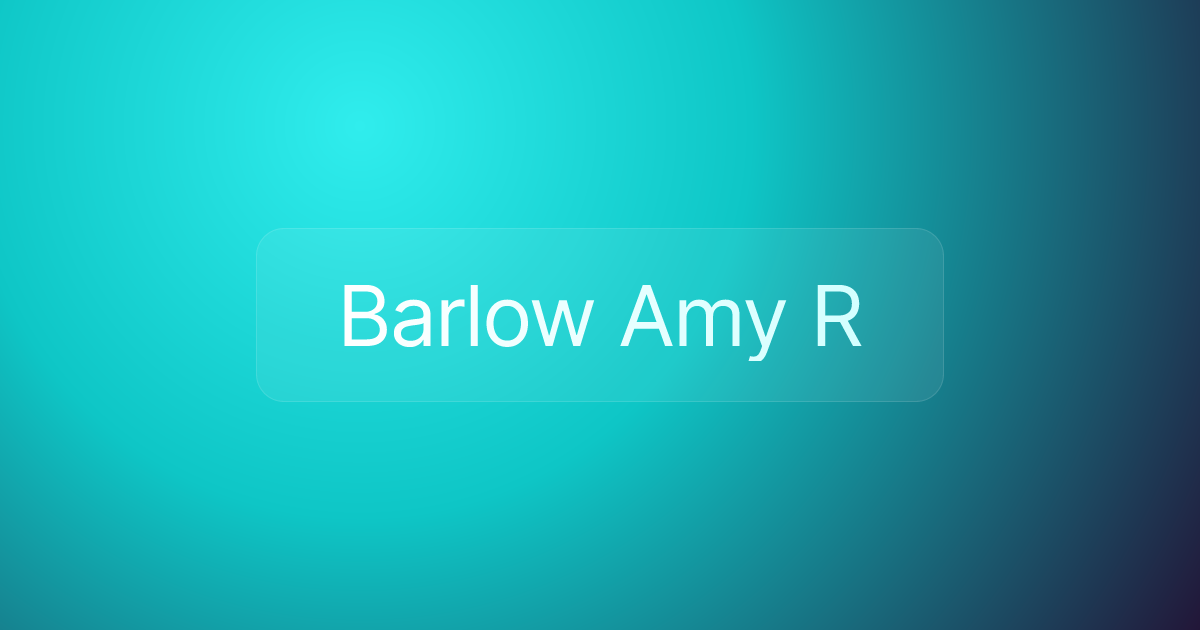 Barlow Amy R