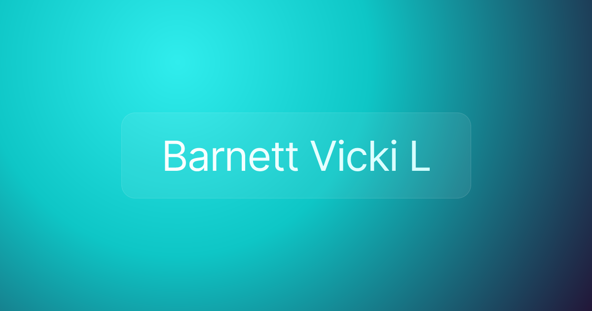Barnett Vicki L