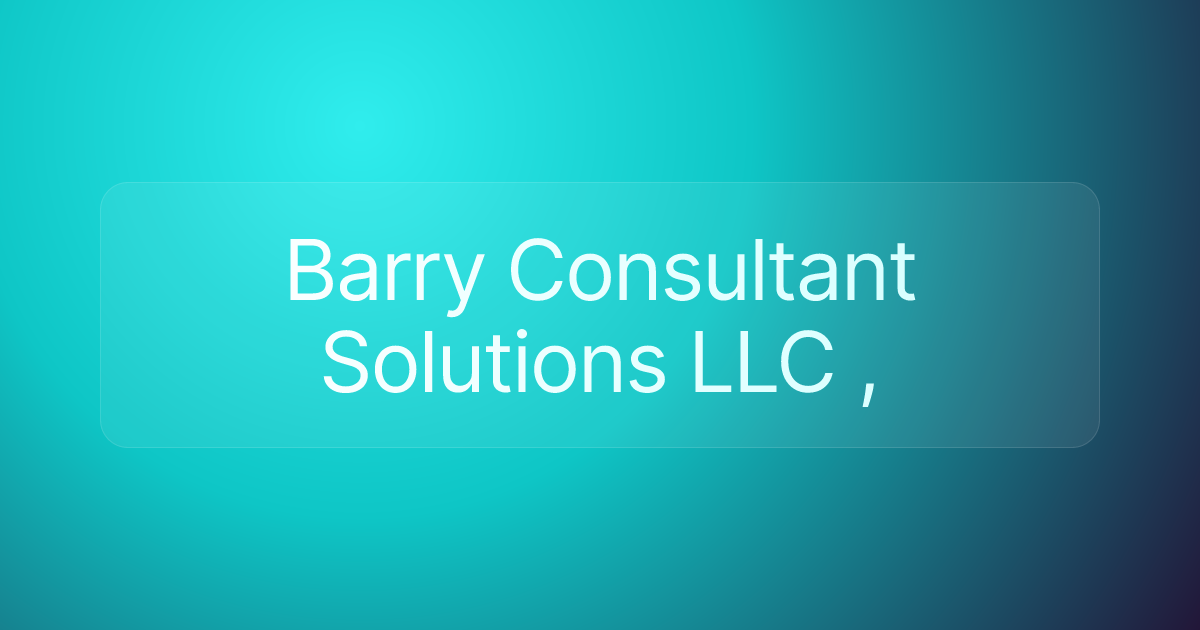 Barry Consultant Solutions LLC ,