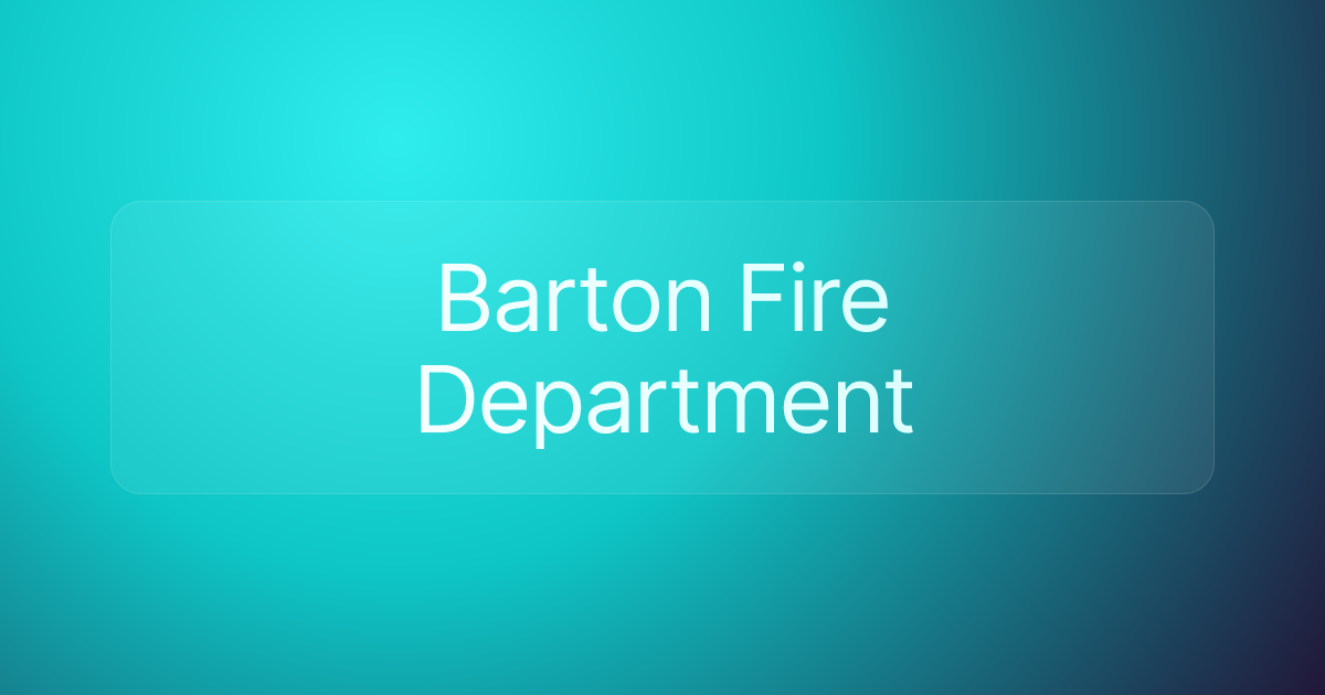 Barton Fire Department