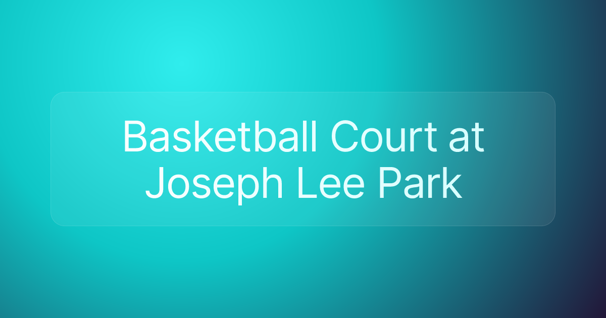 Basketball Court at Joseph Lee Park