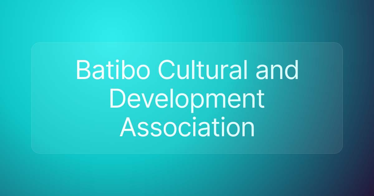 Batibo Cultural and Development Association