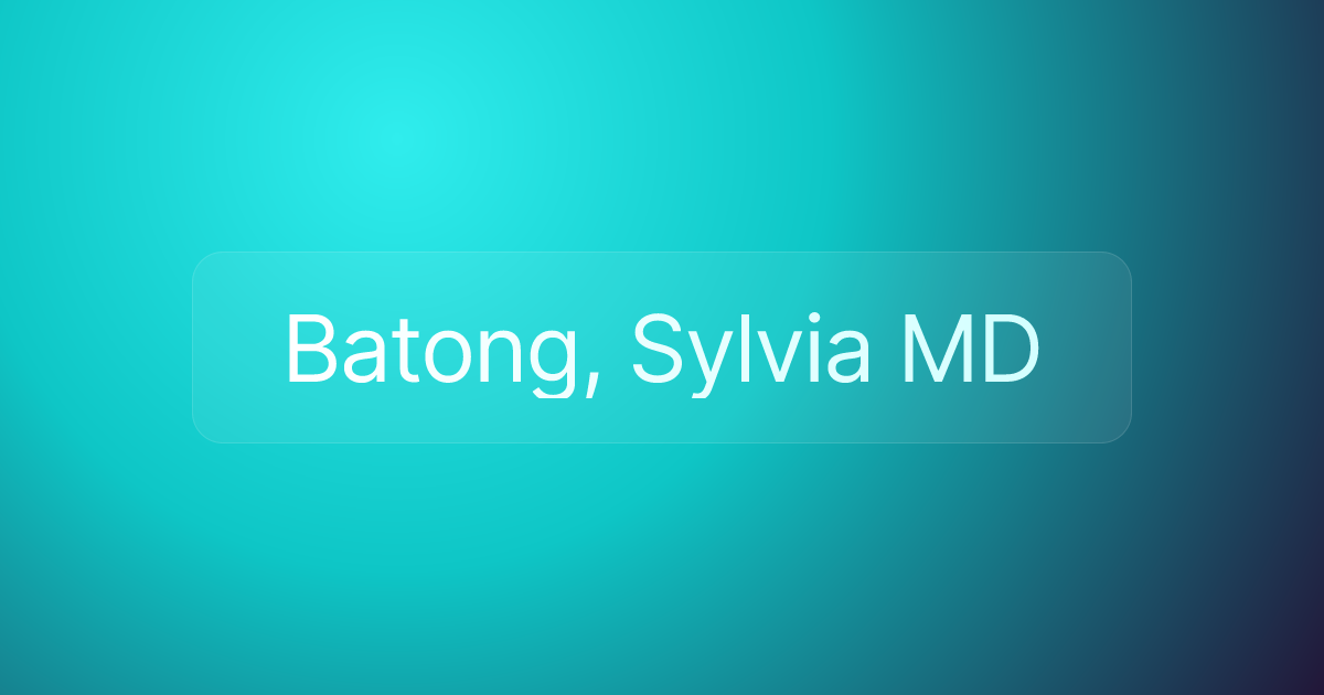 Batong, Sylvia MD
