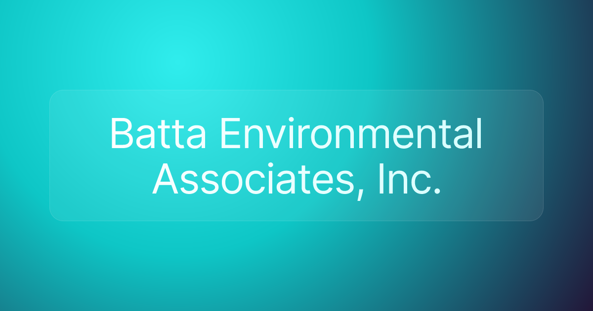 Batta Environmental Associates, Inc.