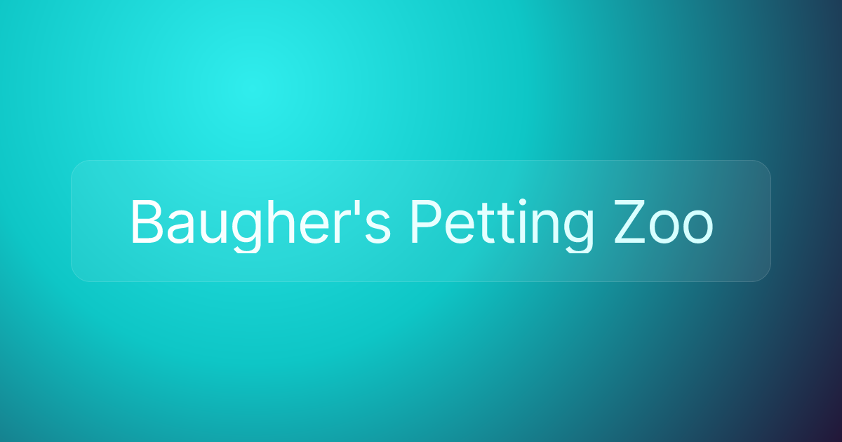 Baugher's Petting Zoo