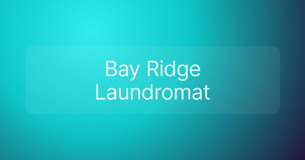 Bay Ridge Laundromat