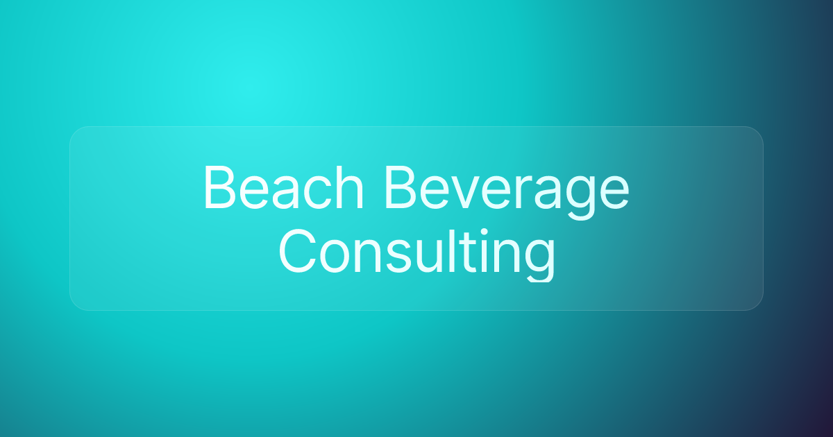 Beach Beverage Consulting