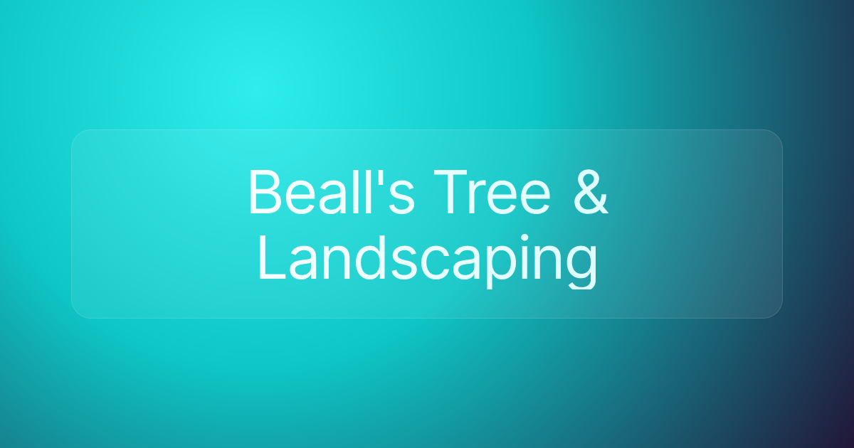 Beall's Tree & Landscaping