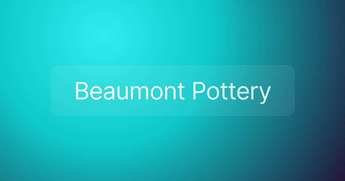 Beaumont Pottery