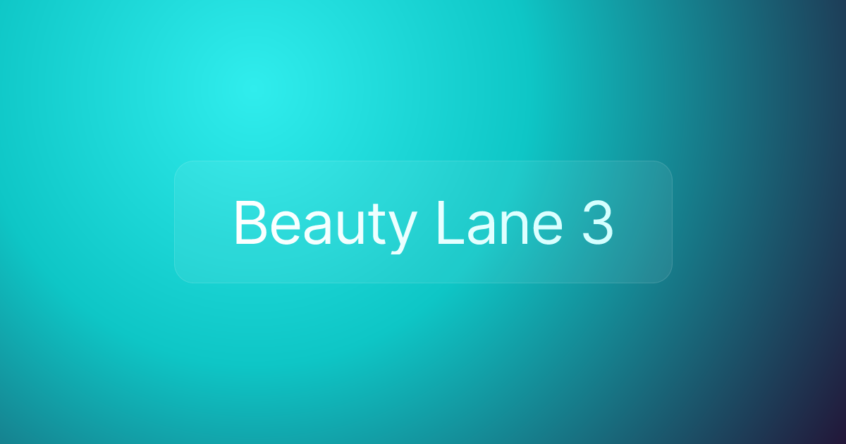 Beauty Lane 3