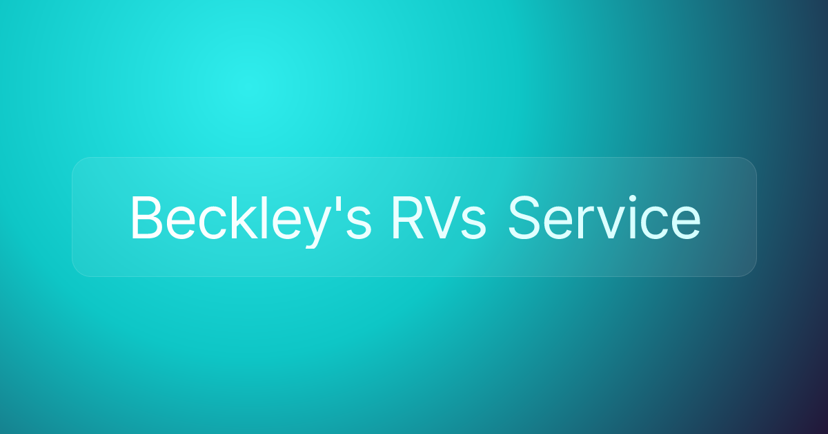 Beckley's RVs Service