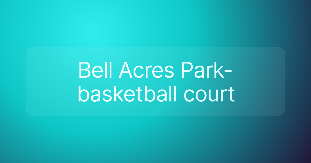 Bell Acres Park-basketball court
