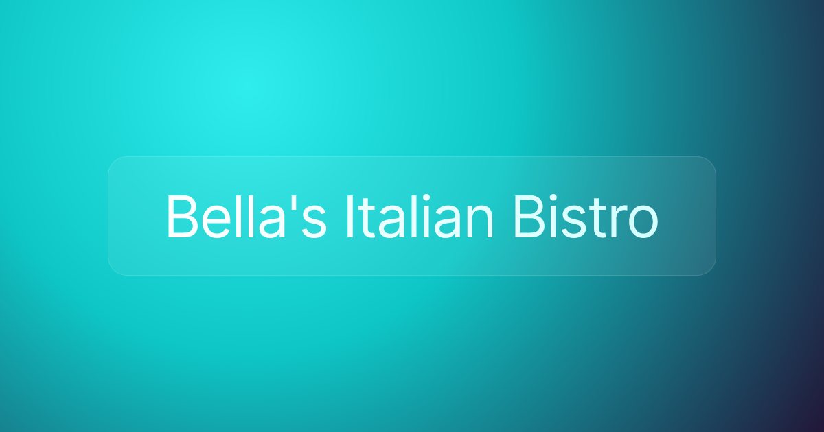Bella's Italian Bistro