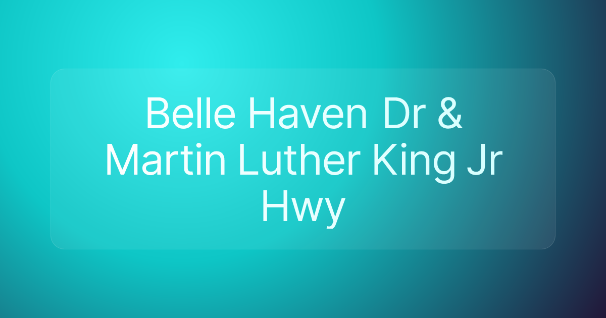 Belle Haven Dr & Martin Luther King Jr Hwy