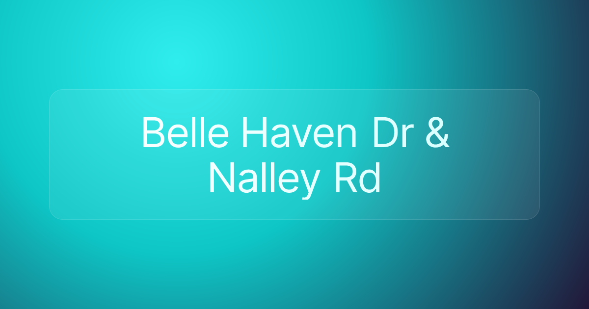 Belle Haven Dr & Nalley Rd