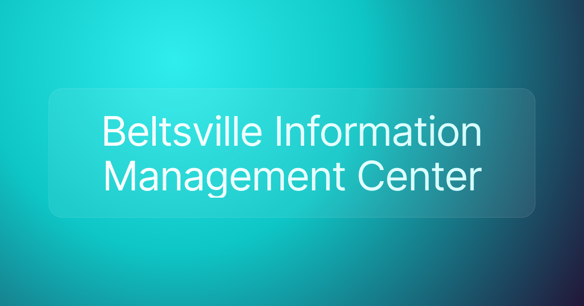 Beltsville Information Management Center