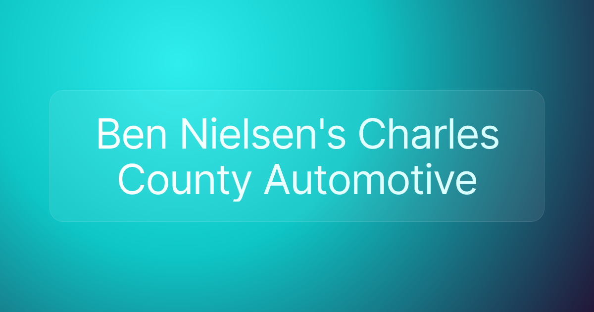 Ben Nielsen's Charles County Automotive