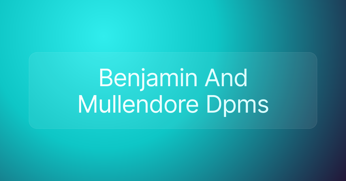 Benjamin And Mullendore Dpms