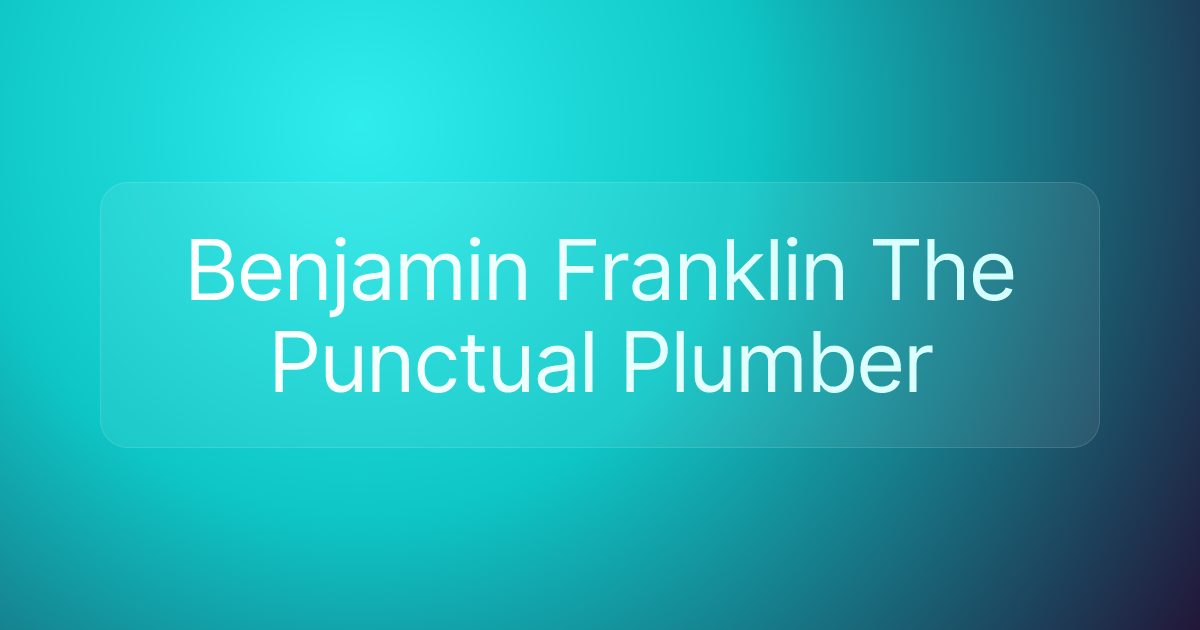 Benjamin Franklin The Punctual Plumber