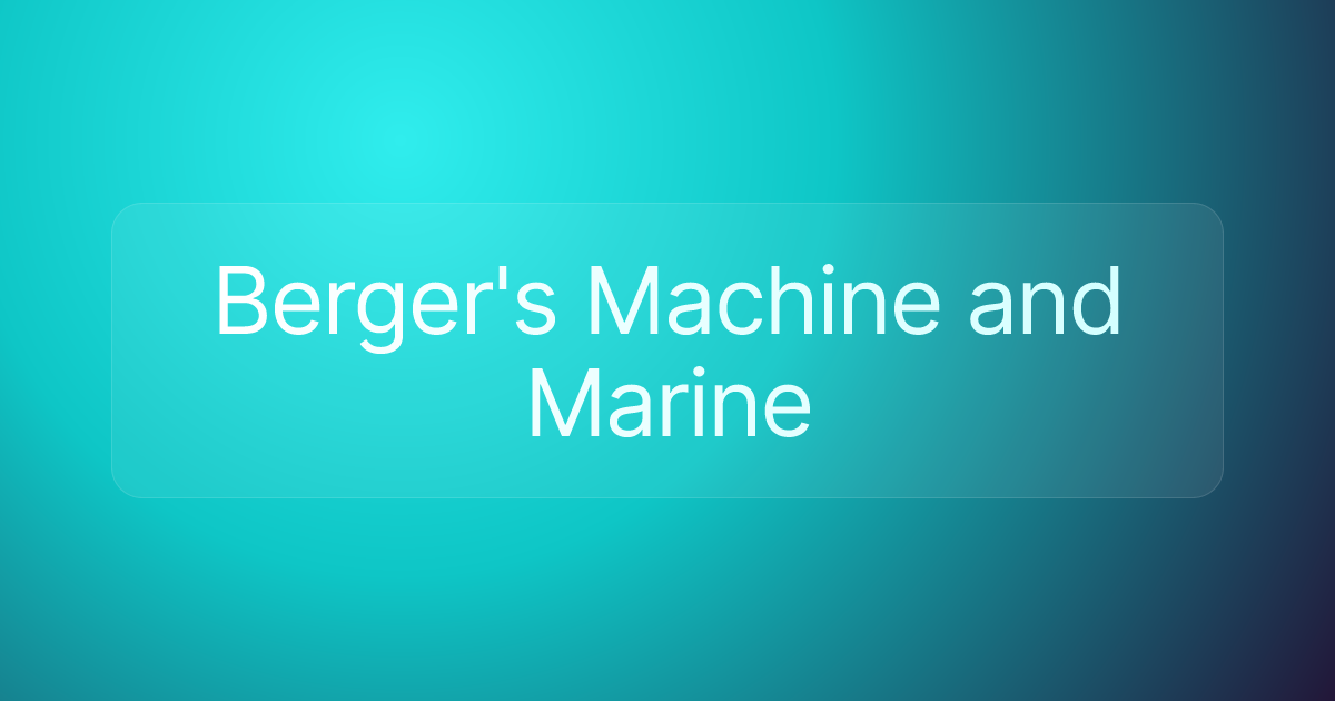 Berger's Machine and Marine
