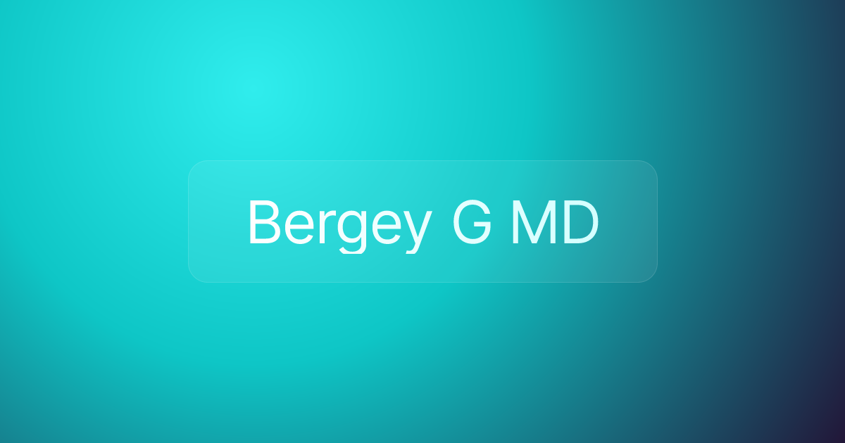 Bergey G MD