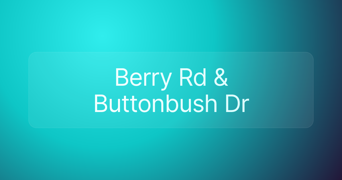 Berry Rd & Buttonbush Dr