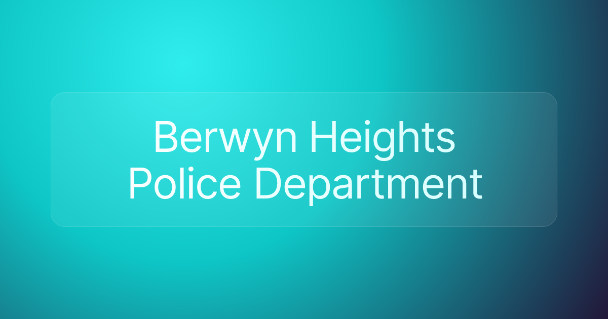 Berwyn Heights Police Department