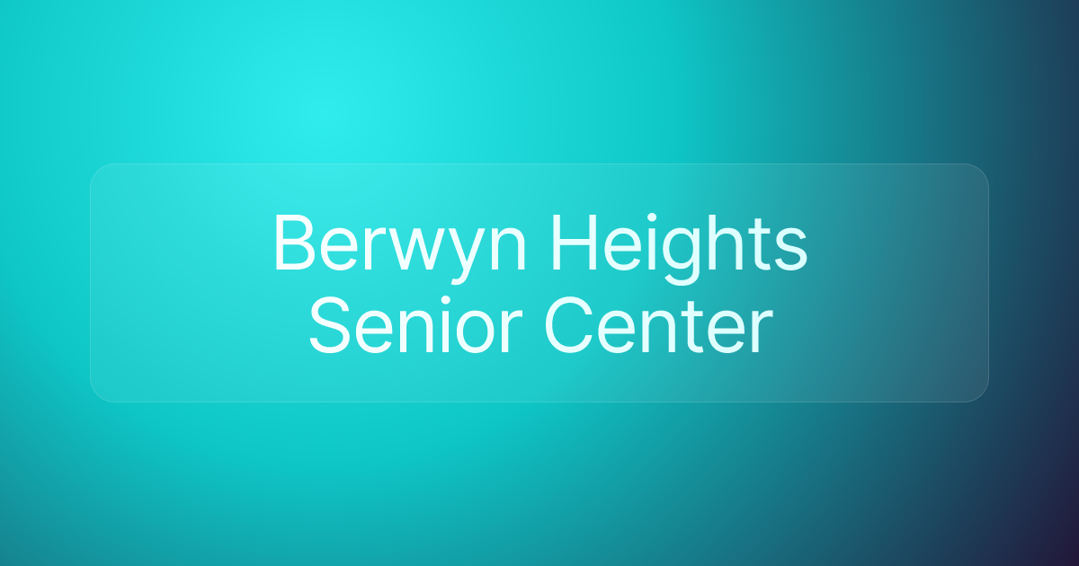 Berwyn Heights Senior Center