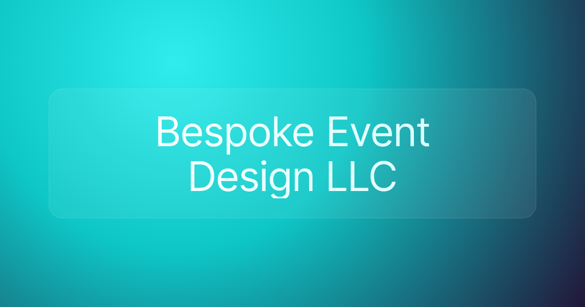 Bespoke Event Design LLC