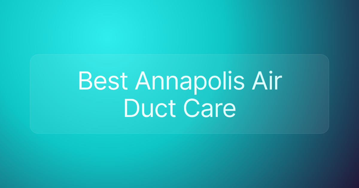 Best Annapolis Air Duct Care