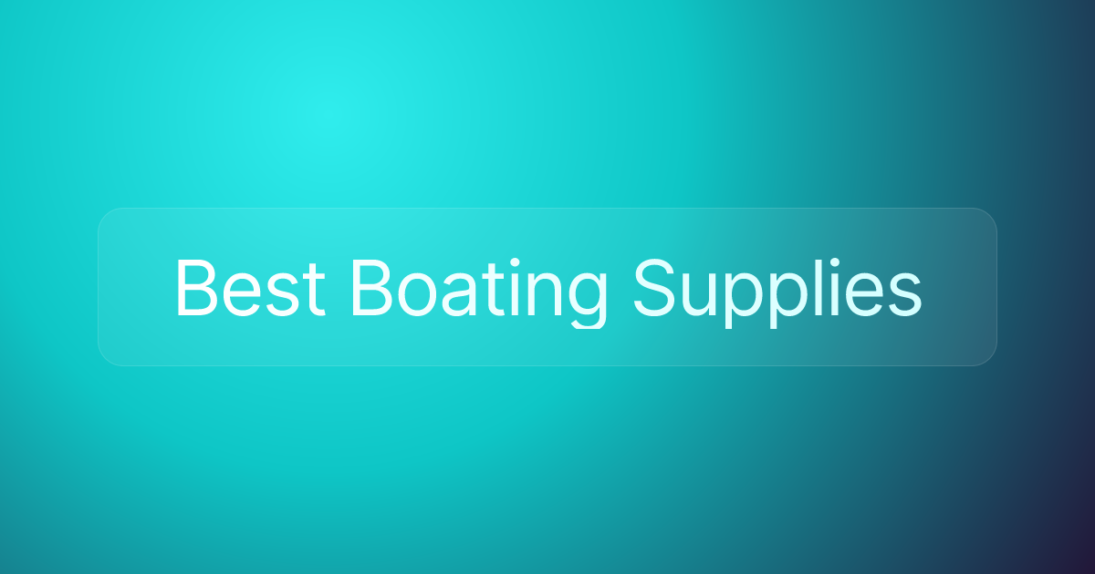 Best Boating Supplies