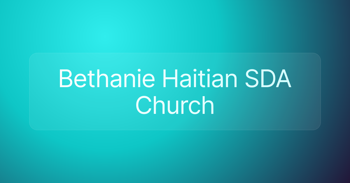 Bethanie Haitian SDA Church