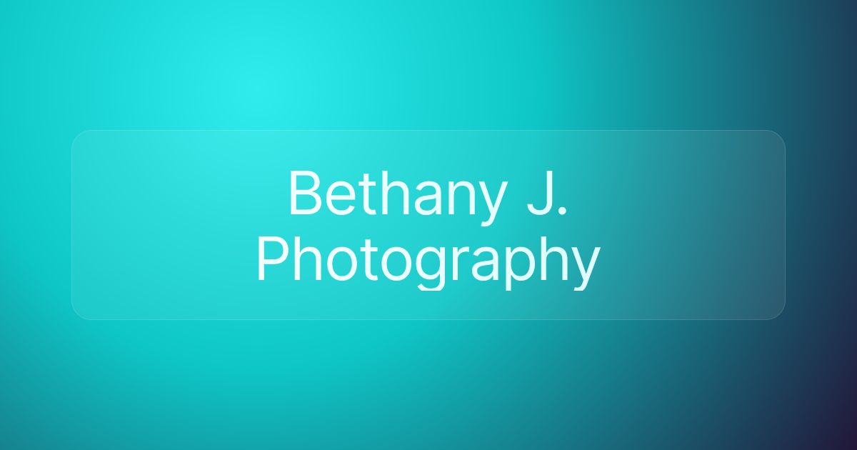 Bethany J. Photography