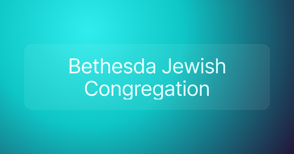 Bethesda Jewish Congregation
