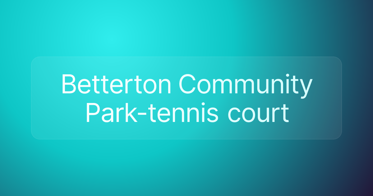 Betterton Community Park-tennis court