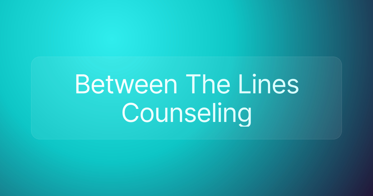 Between The Lines Counseling