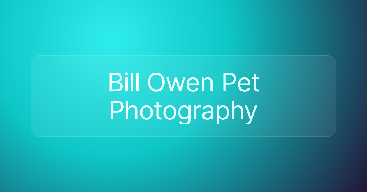 Bill Owen Pet Photography