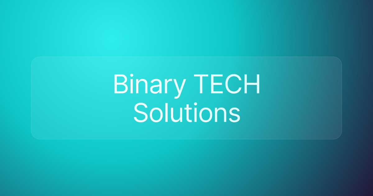 Binary TECH Solutions
