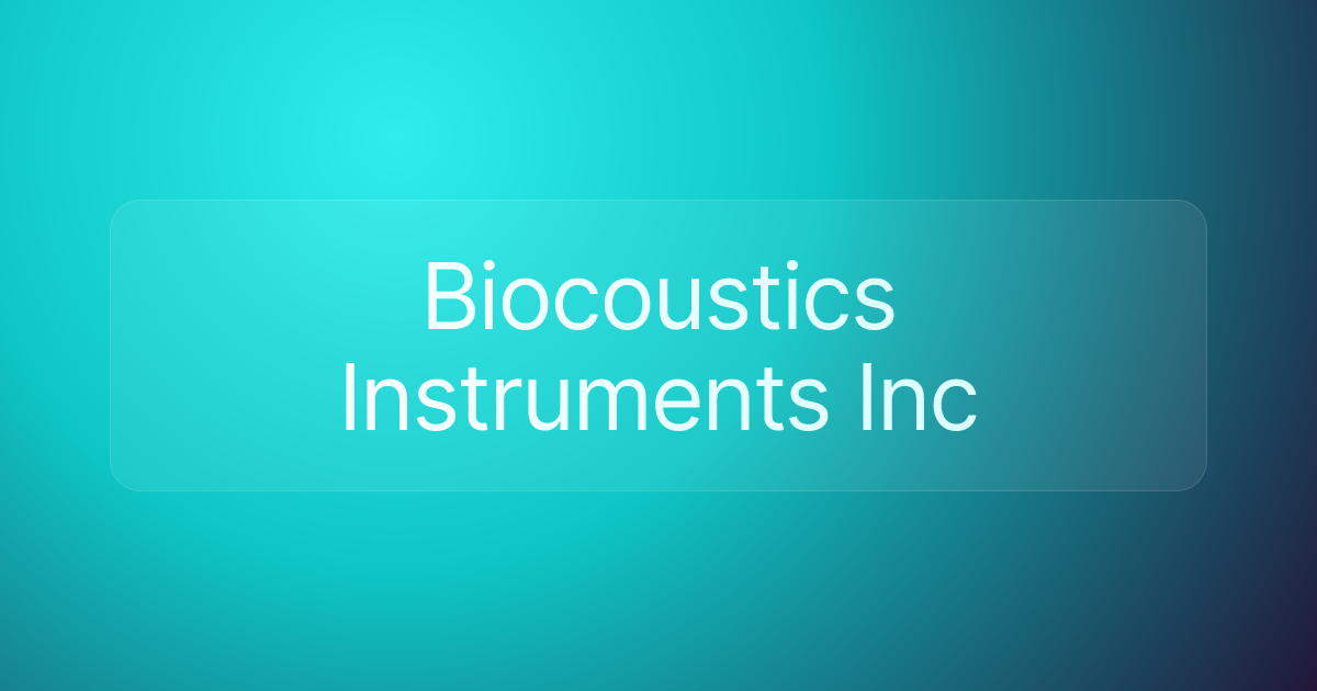 Biocoustics Instruments Inc