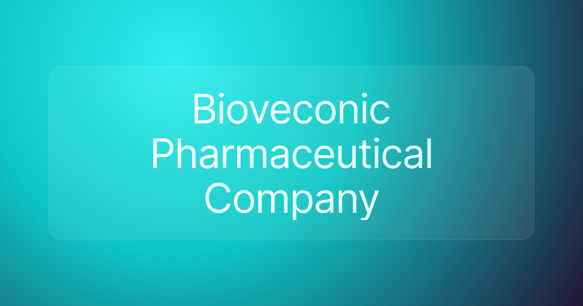 Bioveconic Pharmaceutical Company