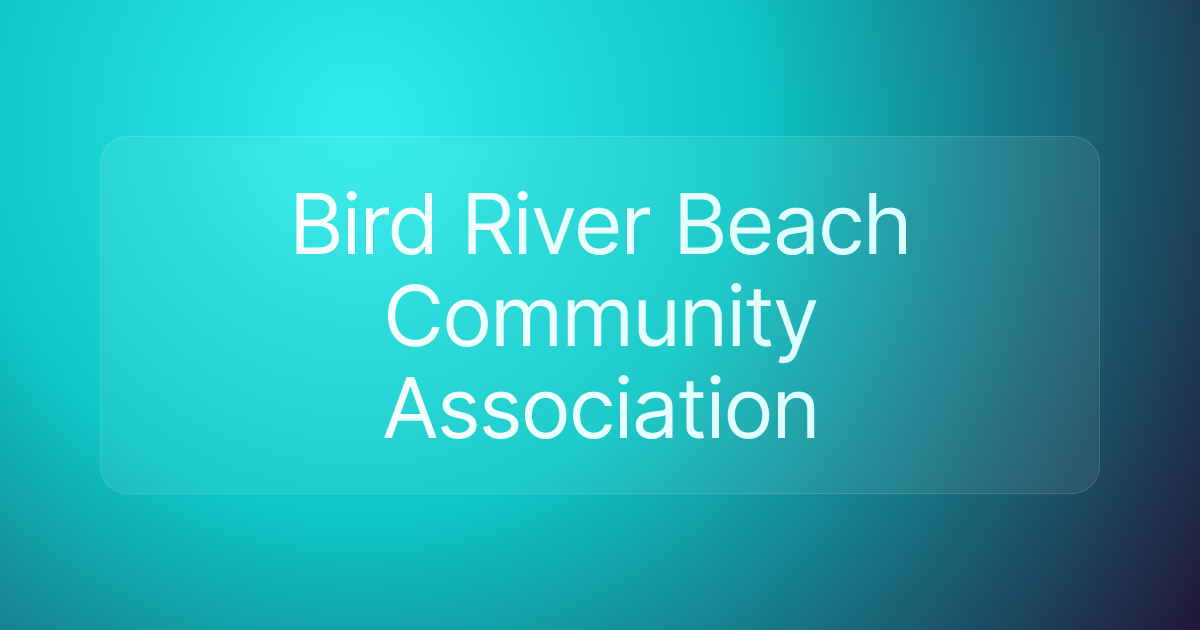 Bird River Beach Community Association