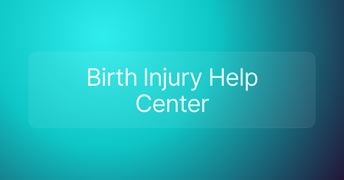 Birth Injury Help Center