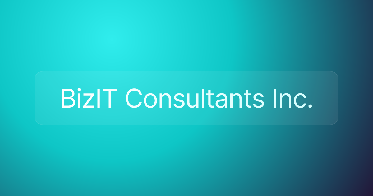 BizIT Consultants Inc.