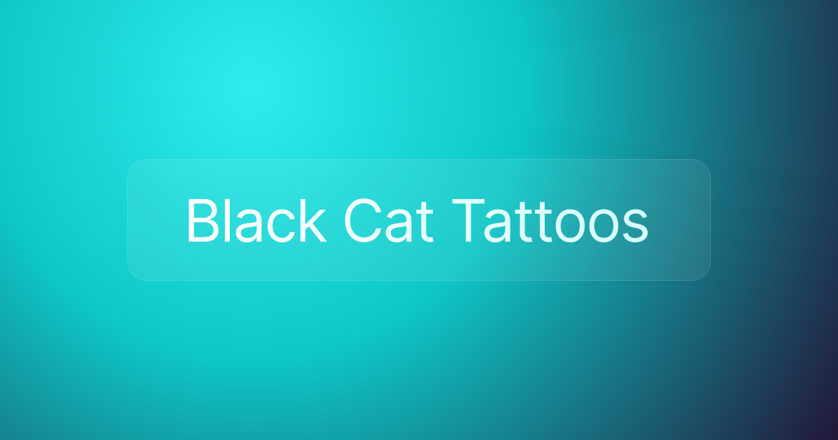 Black Cat Tattoos