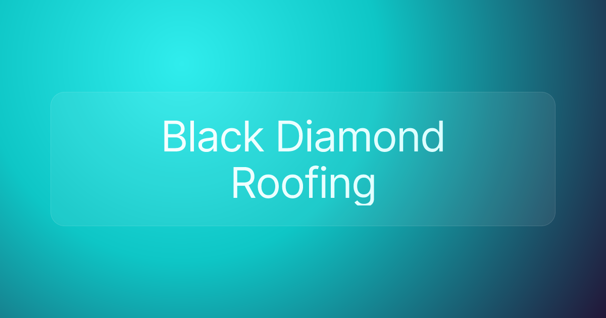 Black Diamond Roofing